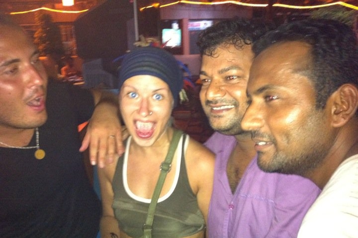 russian travellers in goa, india, party