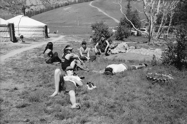 backpackers, relax, picnic