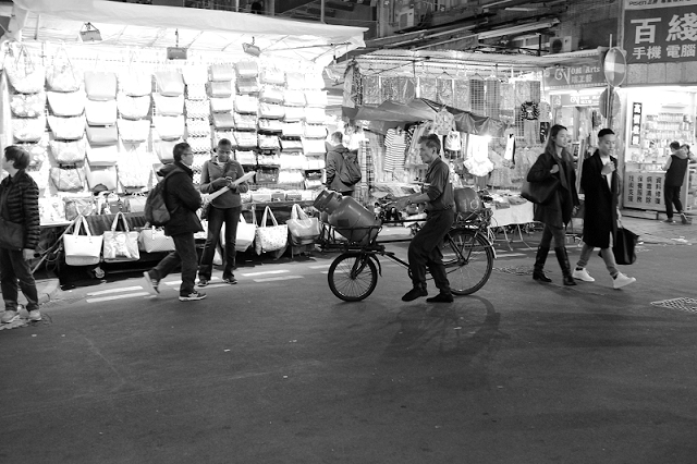 hong kong, travel, wanderlust, travel blog, street photography, black and white, fujifilm x100t, bicycle delivery, gas tank