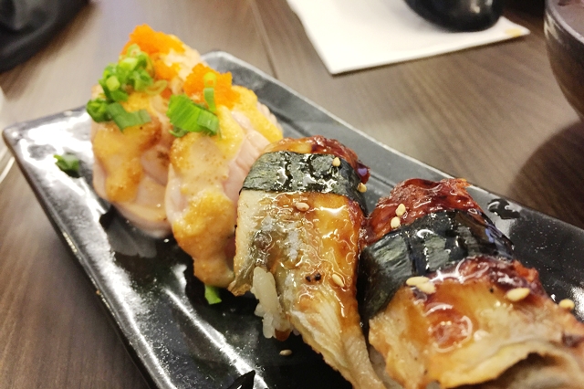 isurumuya, halal japanese restaurant singapore, salmon mentaiko, unagi sushi