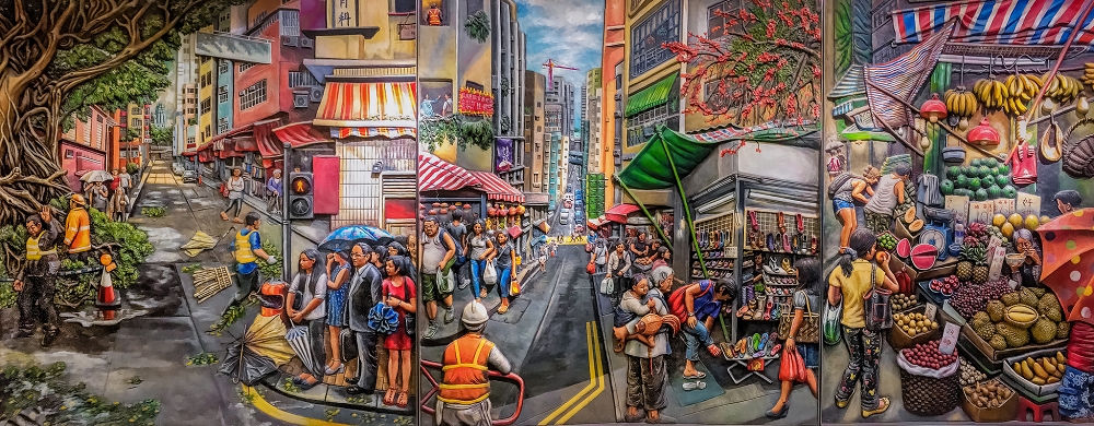 Louise Soloway Chan mural Hong Kong, Sai Ying Pun MTR Mural, Street Artist Hong Kong, 