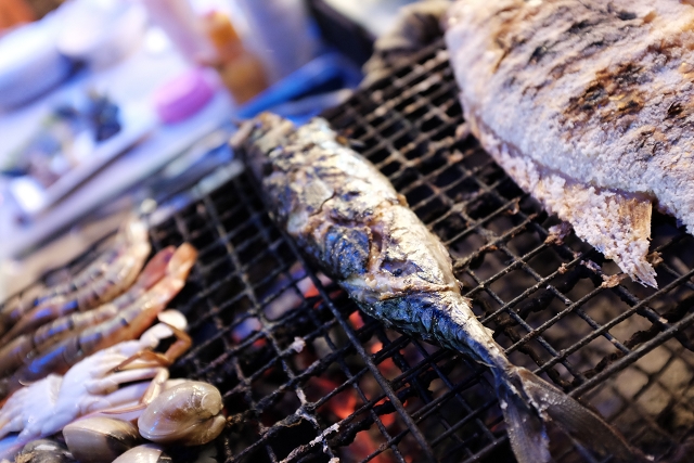grilled mackerel, street food